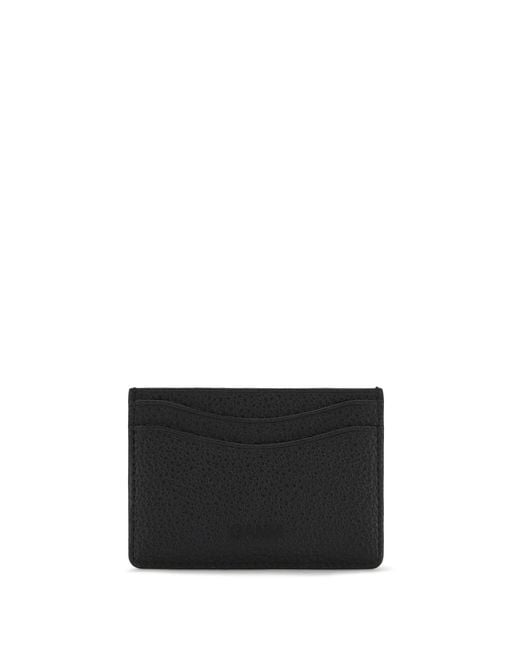 Ganni Black Grained Leather Card Holder
