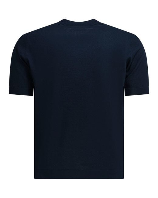Prada Blue Crew-Neck Sweater for men
