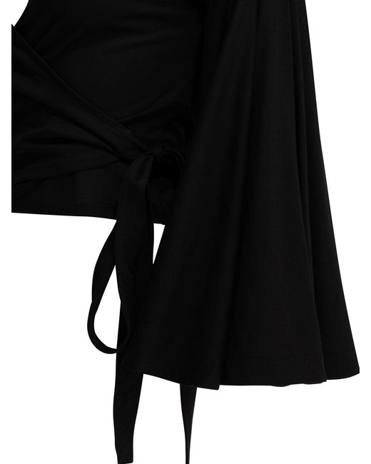 Jacquemus Black Casual Wrap-Around Top