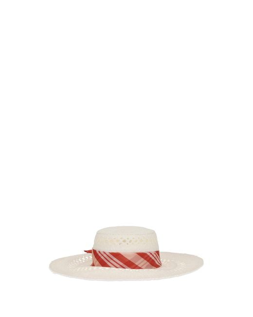 Ermanno Scervino Pink Hat Banana Crepe/Biondo