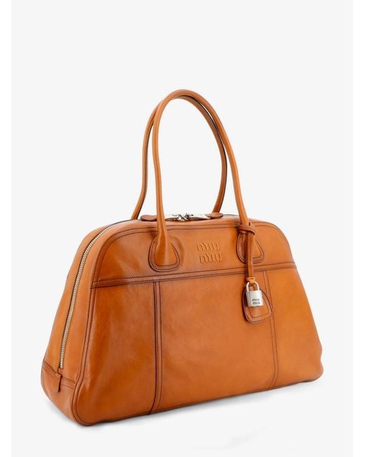 Miu Miu Brown Vivant Leather Handbag