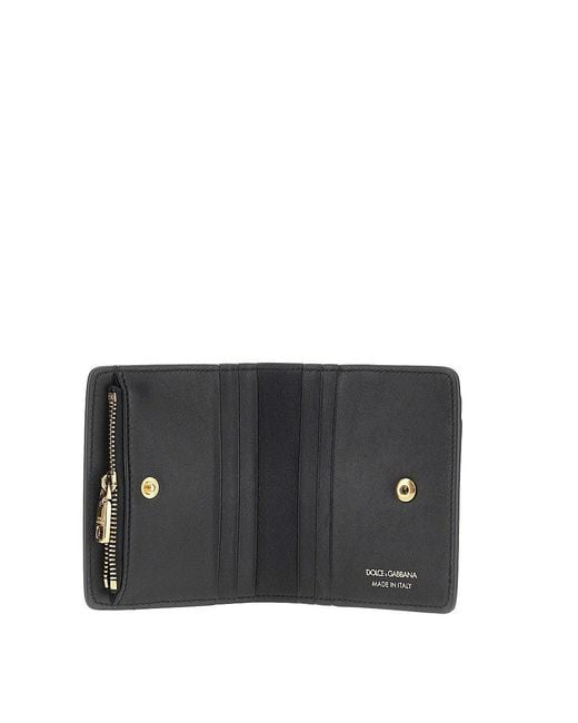 Dolce & Gabbana Black Dolce&Gabbana Leather Bi-Fold Cardholder