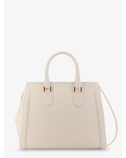 McQueen Natural Birdee Large Leather Shoulder Bag