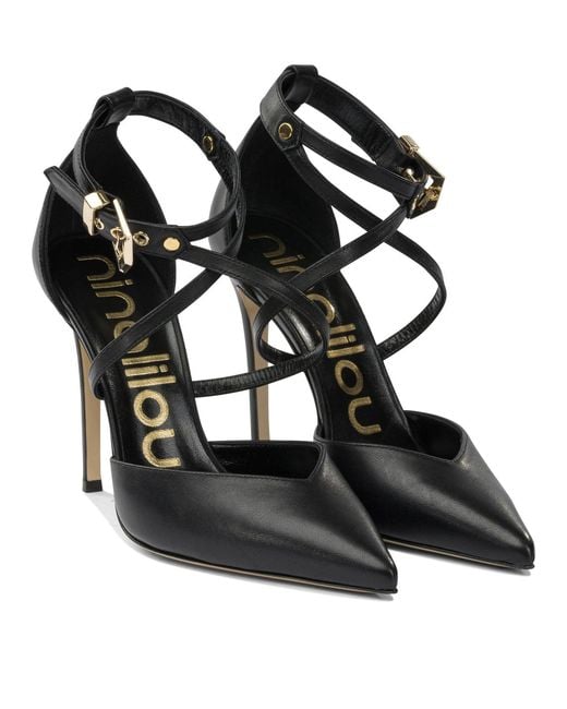 Ninalilou Black Auril Heeled Shoes