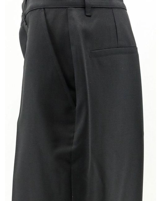 Rick Owens Black Wool Trousers