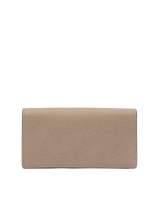 Valextra Gray Clutch "Iside" With Chain