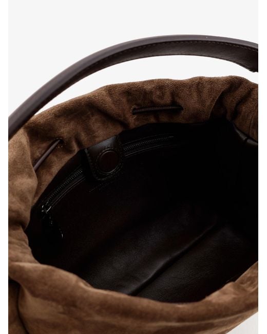 Brunello Cucinelli Brown Bucket Mellow Suede Handbag
