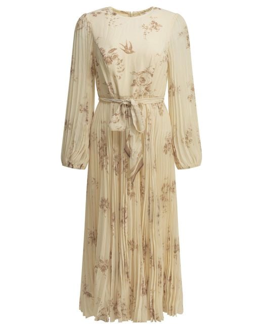 Zimmermann Natural "Sunray" Midi Dress