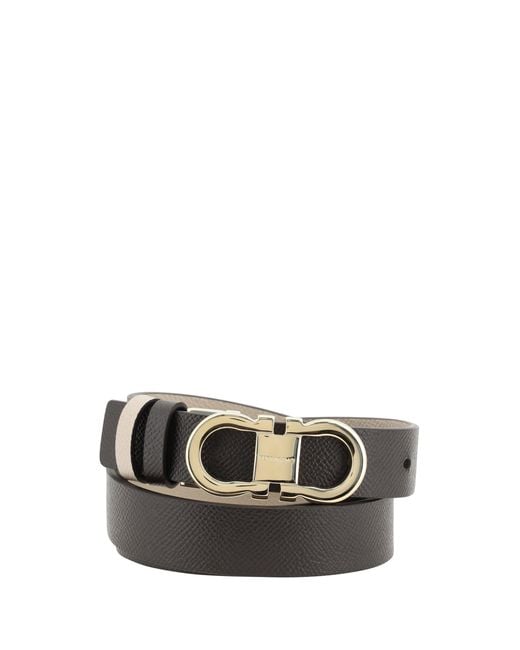 Ferragamo White Leather Belt