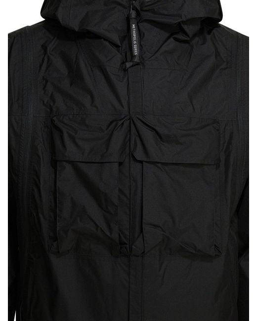 C P Company Metropolis Transformable Jackets And Coats Black