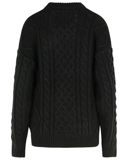 Gcds Black Acrylic Blend Sweater for men