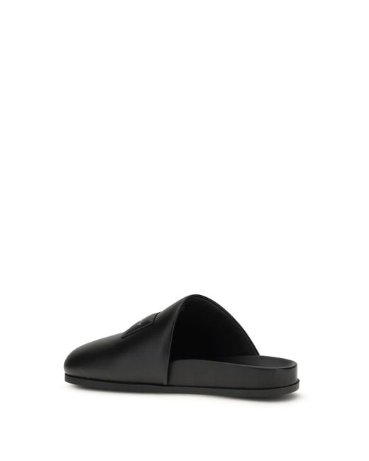 Givenchy Black Leather Mules for men