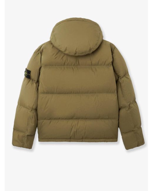 Stone Island Green Matt Ripstop Corduraâ Advanced Fabrics Down Jacket for men