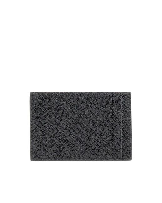 Saint Laurent Black 'Uptown' Grain De Poudre Leather Card Case