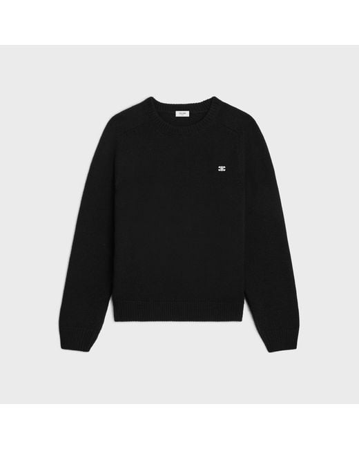 Women's Black Crew Neck Jumper