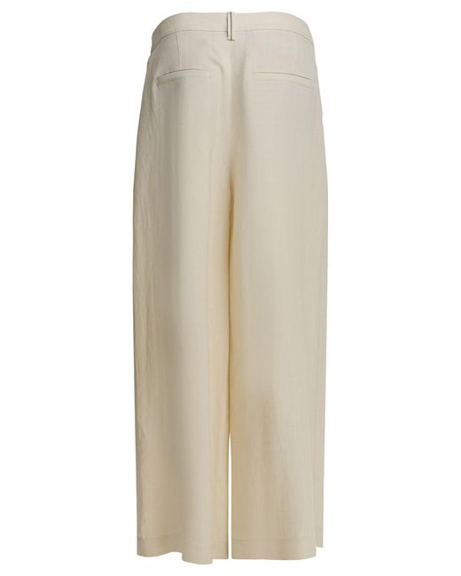 Brunello Cucinelli Natural "Sartorial Wrap" Pants