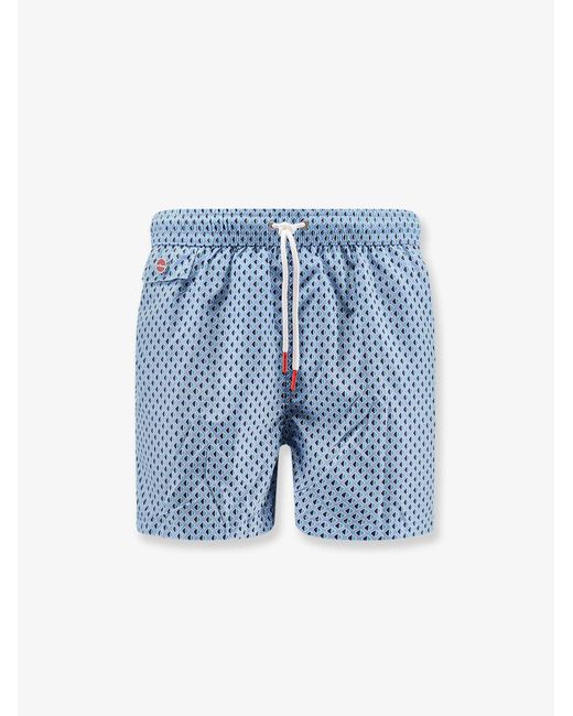 Men's Blue Nylon Swim Trunks