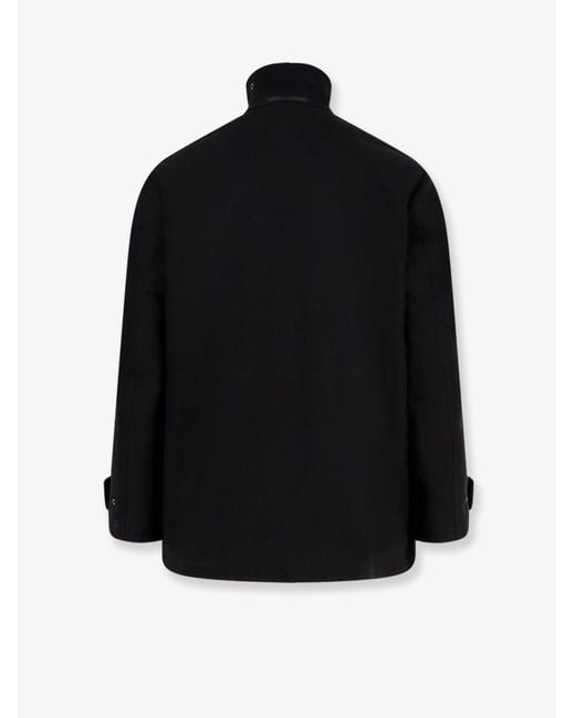 Hevò Black Castel Del Monte Cotton Jacket for men