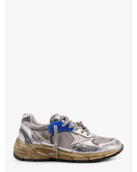 Golden Goose Deluxe Brand White Deluxe Brand Mesh And Leather Sneakers With Side Logo
