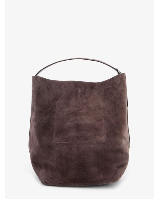Totême  Brown Suede Tote Bag