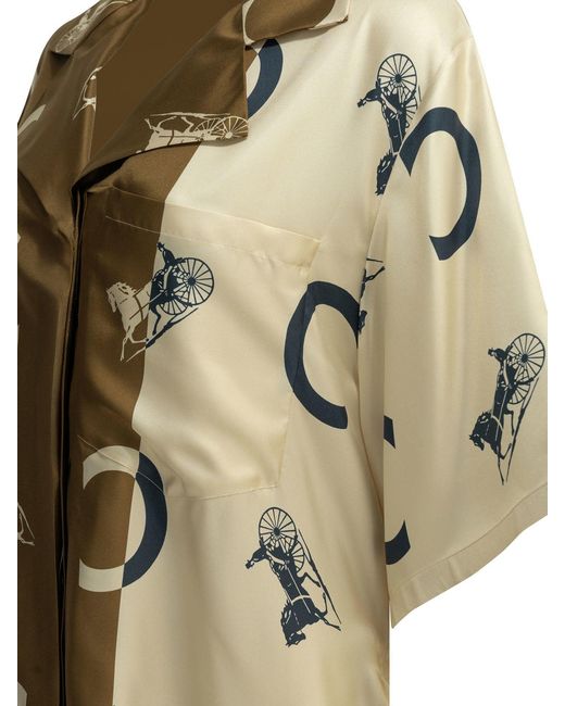 Céline Metallic Silk Shirt