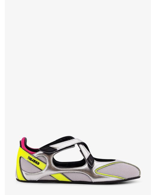 The Attico White Floor 01 Nylon Ballerinas