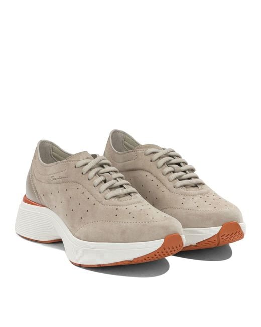 Santoni Gray "Easy Bounce" High Sneakers