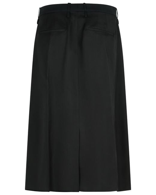 Jil Sander Black Wool Skirt