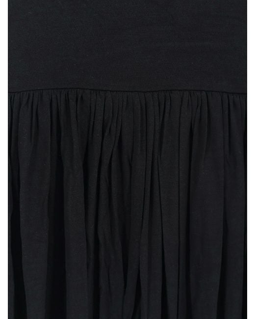 Totême  Black Soft Gathered Viscose Dress