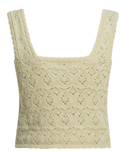 Céline Natural "Pointelle" Cotton Tank Top