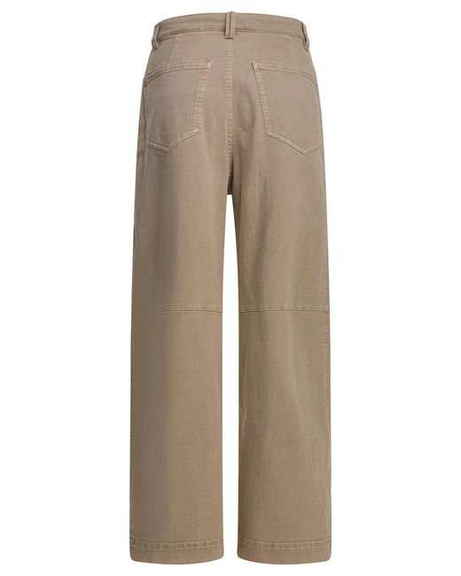 Brunello Cucinelli Natural Wide Leg Jeans Beige