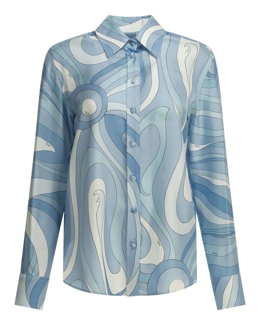 Women's Blue "Marmo" Casual Shirt