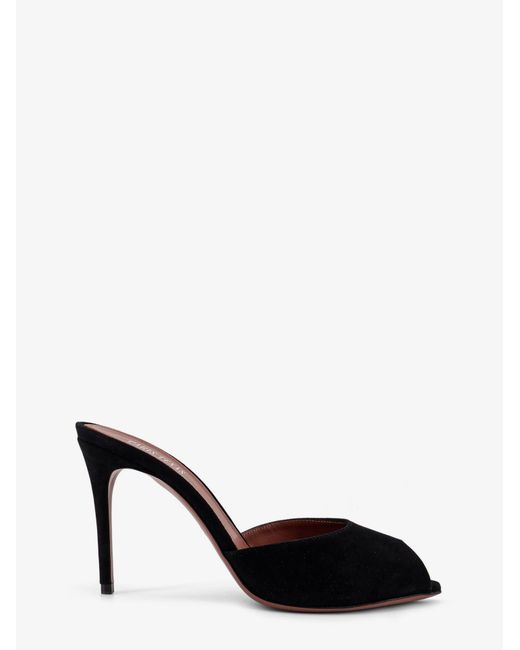 Paris Texas Black Vera Suede Sandals
