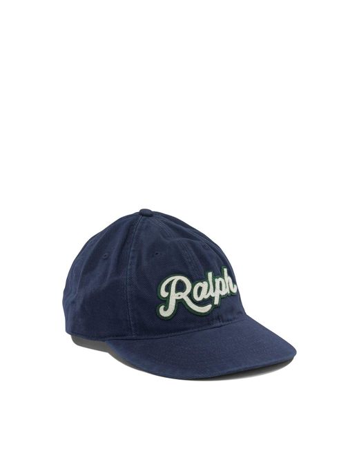 RRL Blue Logo Baseball Cap for men