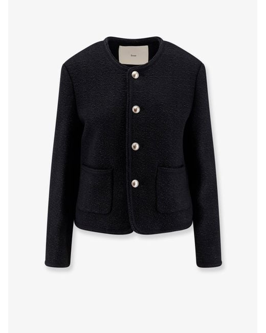 DUNST Blue Bouclé Tweed Blazer