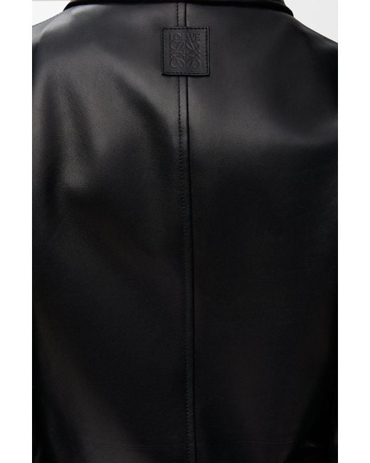Loewe Black Belted Leather Jacket