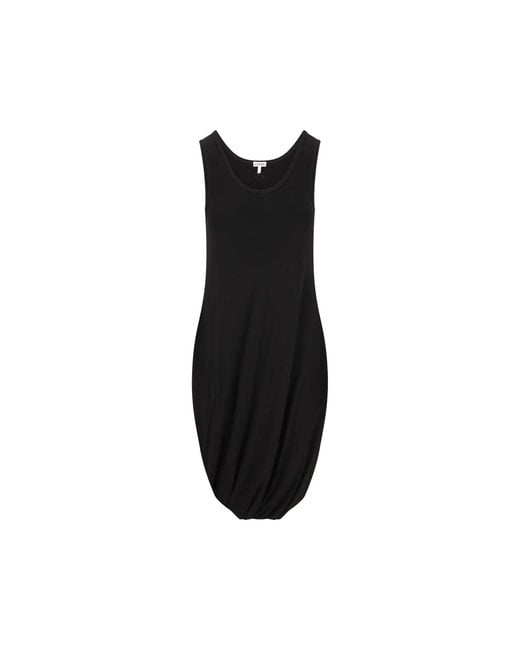 Loewe Black Draped Sleeveless Dress