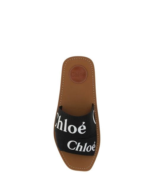 Chloé Black Woody Sandals