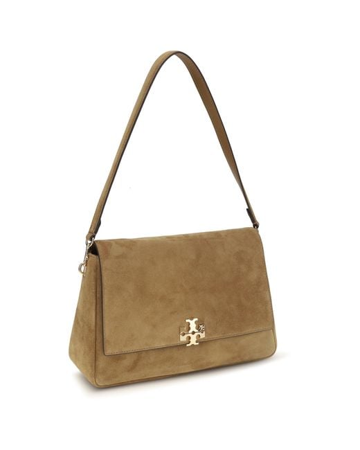Tory Burch Metallic Shoulder Bag Charlie Suede