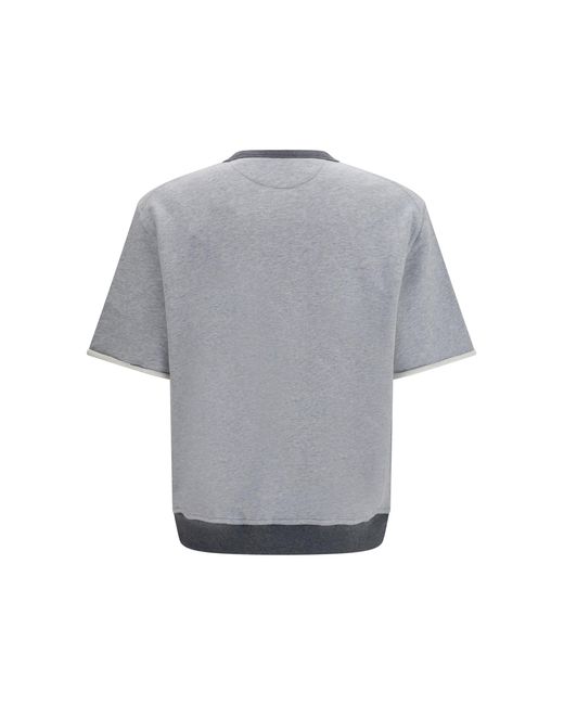 Brunello Cucinelli Gray T-Shirt Melange for men