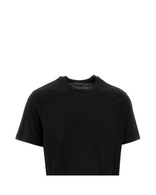 Majestic Filatures Black Cotton And Lyocell T-Shirt for men