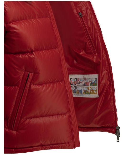 Moncler Red Maya Short Down Jacket for men