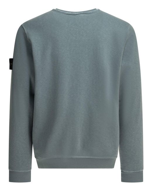 Stone Island Gray Cotton Crewneck Sweatshirt for men