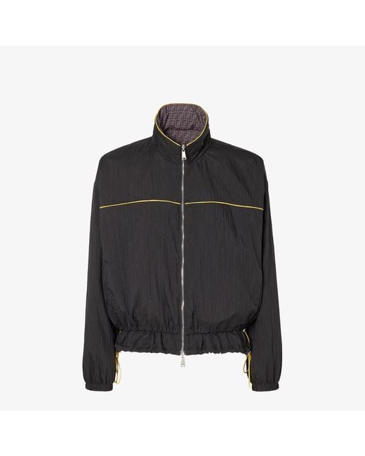 Fendi Black Reversible Wind Breaker Jacket for men