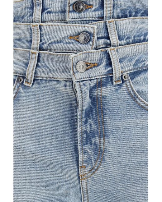 Fiorucci Blue Jeans With Triple-Layer Waist