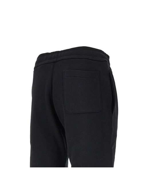 Moncler Black Sweatpants With Felt Logo Patch for men