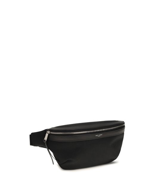 Saint Laurent White Canvas Fanny Pack for men
