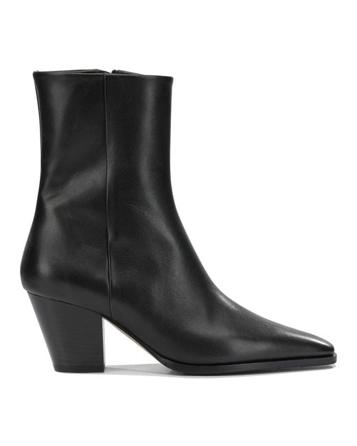 Aeyde Black Hedvig Leather Leather Rubber Boots
