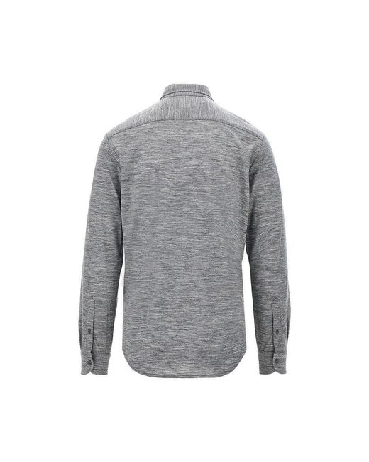 Emporio Armani Gray Wool Jersey Shirt for men