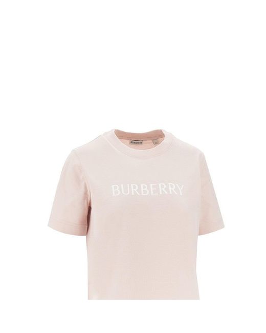 Burberry Pink Logo Print T-Shirt